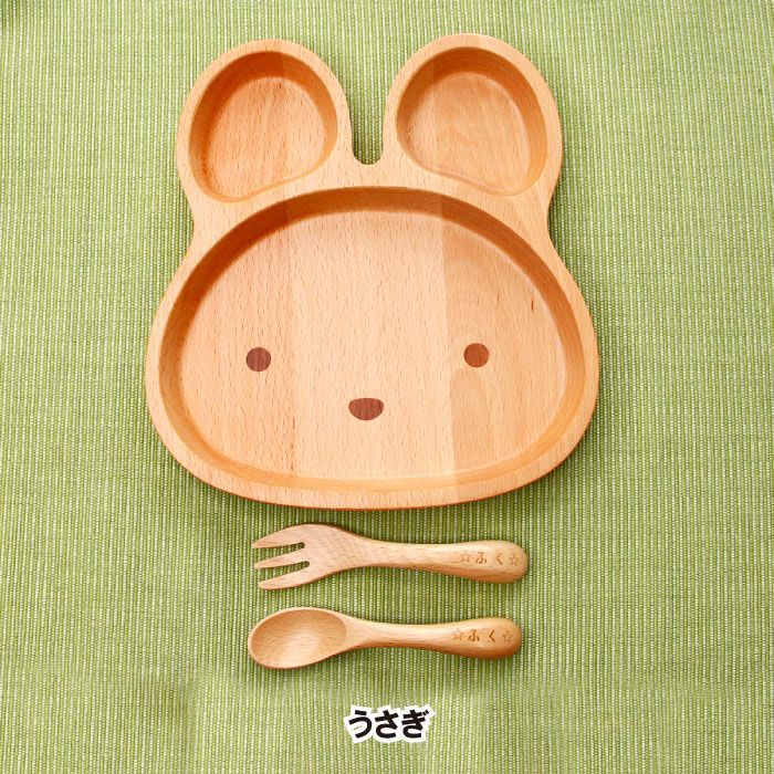 人気沸騰中♡木のスプーン♡うさぎプレート♡お箸♡名入れ♡プレゼント