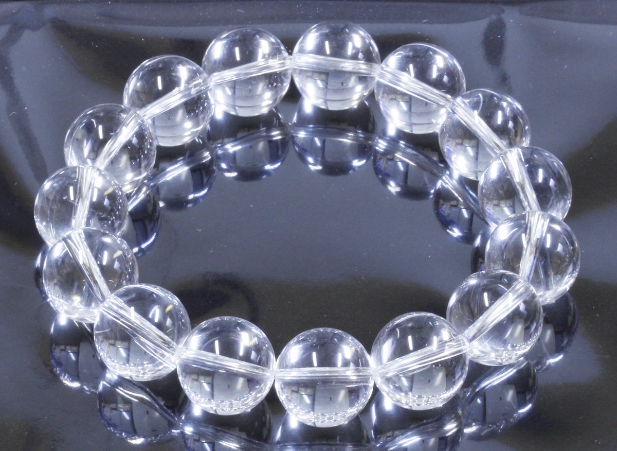 送料無料】水晶ブレスレット14mm HL-1970【パワーストーン 数珠 送料無料】水晶ブレスレット14mm HL-1970【パワーストーン 数珠