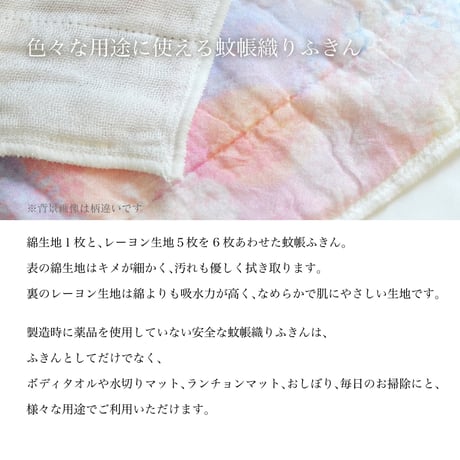 ［春の絵柄］蚊帳の夢 絵便りふきん