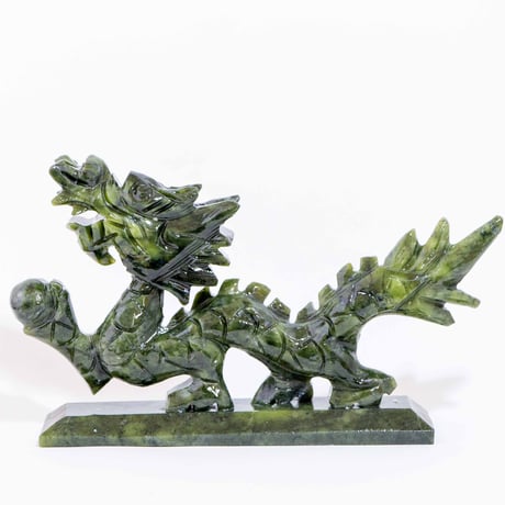 【数量限定】 開運 ジェイド五爪龍  天然石 ジェイド 竜 辰 干支 風水 運気アップ