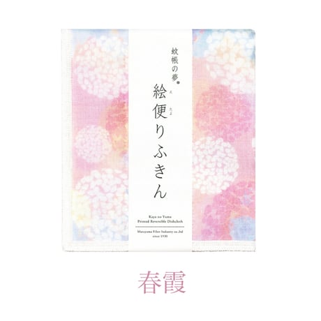 ［春の絵柄］蚊帳の夢 絵便りふきん