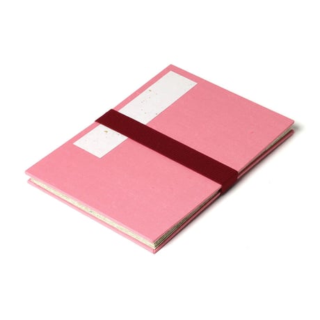 書き置きご朱印帳　紅梅【ご朱印 書き置き 神秘 気品 開運 お守り神社 手帳 ノート 文具 御守り 保護 汚れ防止 小物入れ 筆 墨】