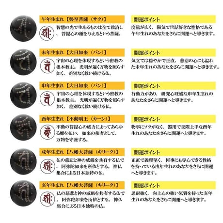 十二支梵字ブレスレット　水晶【梵字 黒珊瑚 水晶 タイガーアイ ソーダライト 赤メノウ アベンチュリン 開運 天然石】