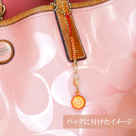【送料無料】橙黄水琴鈴（とうこう）　丸型・雫型　全2種　開運水琴鈴 ミュージックボール 鈴 お守り ストラップ お財布根付 交通安全 良縁 落とし物防止 オレンジ