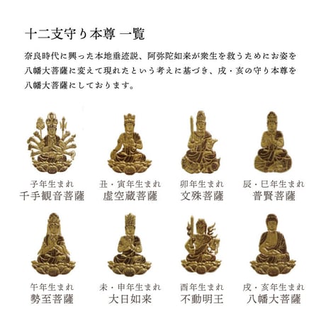 守り本尊　蒔絵シール（全１２種類）