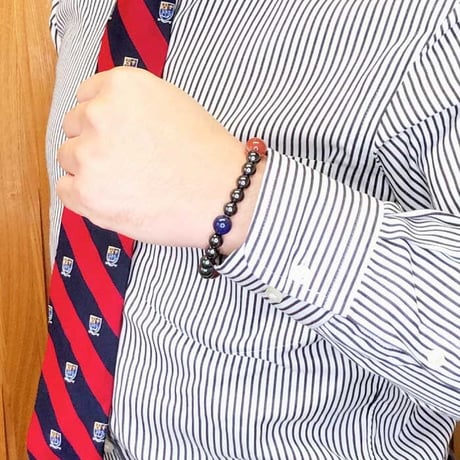 ヘマタイト磁気開運ブレスレット 金運・健康運・厄除け 男性用【パワーストーン 天然石 ブレスレット メンズ 厄除け 魔除け 開運 金運 仕事 健康 磁気 プレゼント】