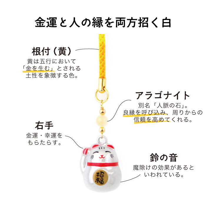 ❤さくらさま❤金福手形❤金福招福転写吉方位作用増幅✨️ 送料無料】福ねこ招き水琴鈴（白・ゴールド） 招き猫 | 暦(こよみ)の