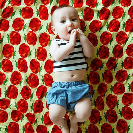 OLIVER+KIT - Cotton Single Blanket - "TOMATO"