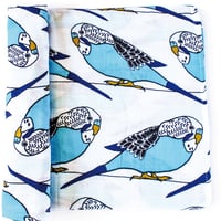 OLIVER+KIT   - Cotton Single Blanket - "Blue Bird"