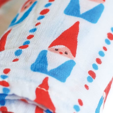 OLIVER+KIT - Cotton Single Blanket - "GNOMIES" Red
