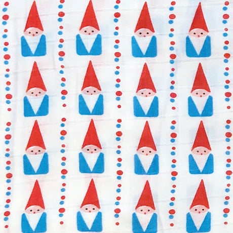 OLIVER+KIT - Cotton Single Blanket - "GNOMIES" Red