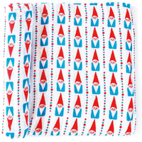 OLIVER+KIT - Cotton Single Blanket - "GNOMIES" Red