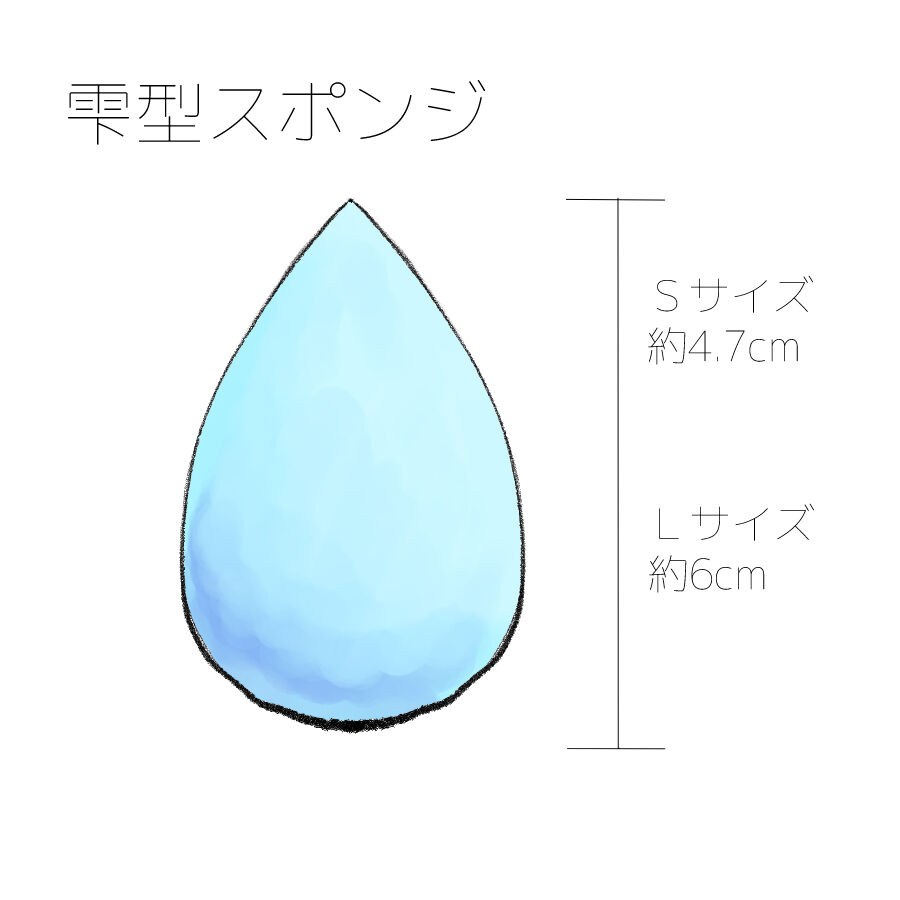 3Dメイクアップスポンジ ラテックスフリー S＆ Lサイズ 色