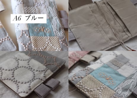 手帳カバー　A6サイズ　パッチワーク