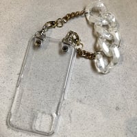 White / vintage beads hand strap