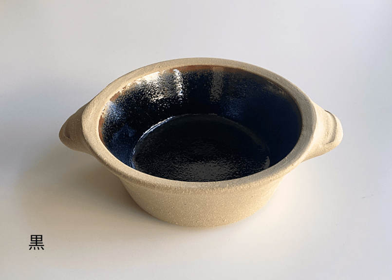 出西窯の黒い陶器製蓋つき煮物椀グラタン皿2個セット 出西窯の黒い陶器製蓋つき煮物椀グラタン皿2個セット