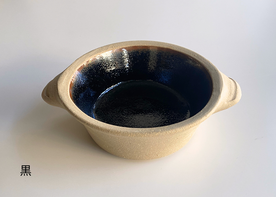 出西窯の黒い陶器製蓋つき煮物椀グラタン皿2個セット 出西窯の黒い陶器製蓋つき煮物椀グラタン皿2個セット