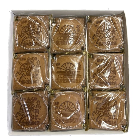 小瓦せんべい１８枚箱入（２枚包 X ９）【レトロパッケージ】