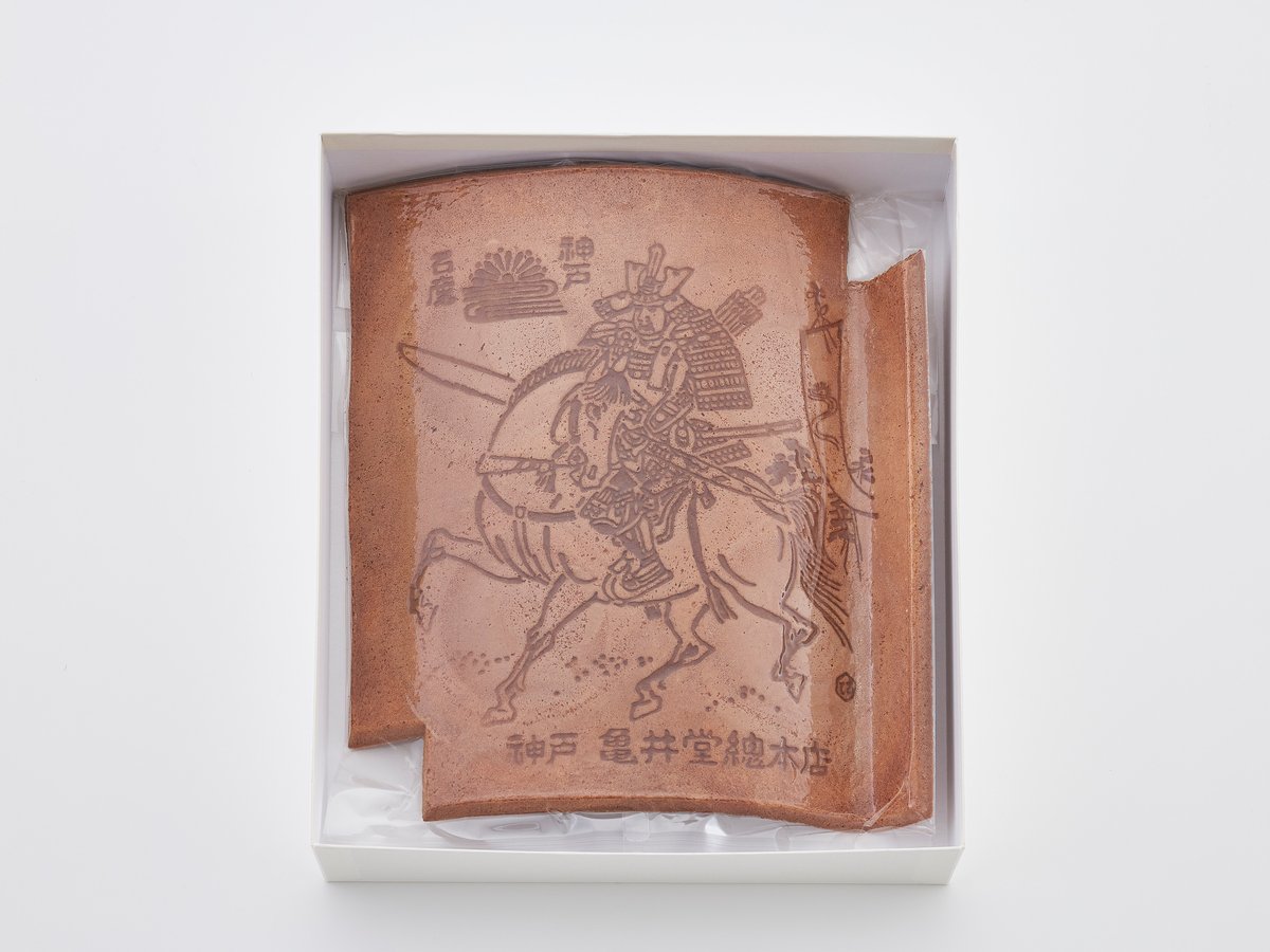 1940年関西◆『八幡 元祖奥村堂』鳥二匹デザイン 瓦せんべい 鉄鋳物 一丁焼き 1940年関西◇『八幡 元祖奥村堂』鳥二匹デザイン 瓦せんべい 鉄