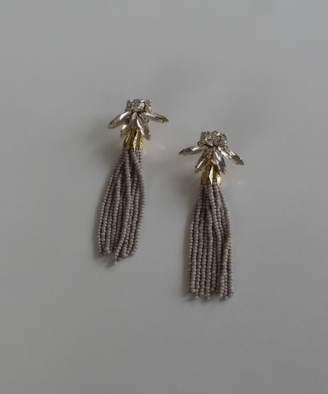 Crystal Beads Tassel Pierce/Earring a2020-02