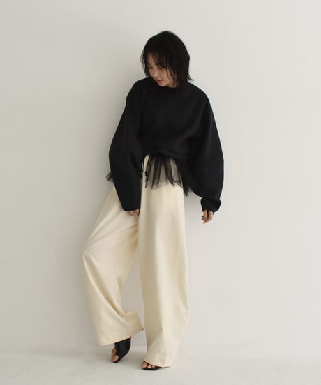 Tulle Hem Sweat Pullover t1911-255