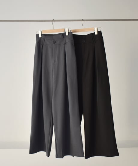 Highwaist Tuck Semiwide Pants bo2000-130