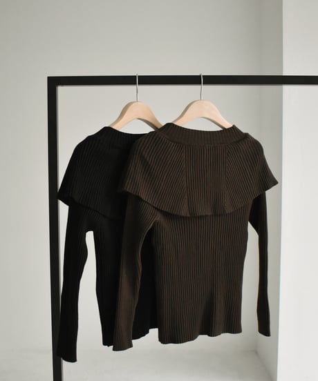 Cape Collar Knit Tops t1911-226