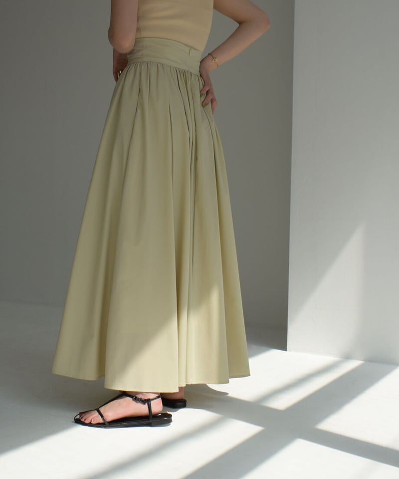 スカート argue FRENCHLINEN WASHABLE FLARE SKIRT Light Washable Flare Skirt(34 GREY): THE TOKYO: WOMENS｜THE