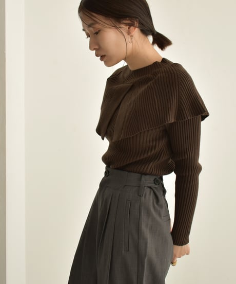 Cape Collar Knit Tops t1911-226