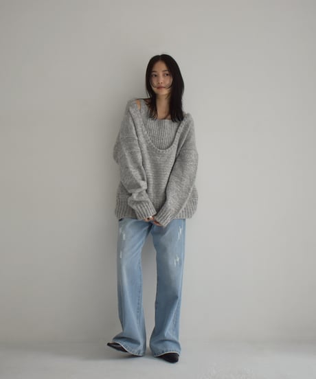 2set Uneck Knit t1911-302