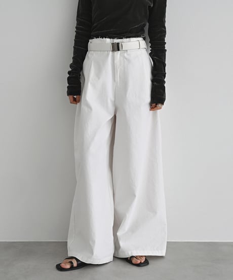 Cotton Tuck Wide Pants bo2000-188