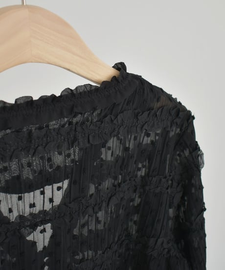 Dot Sheer Ribbon Cardigan t1911-520