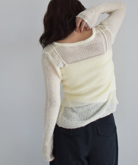 2piece Sheer Knit Cardigan t1911-344