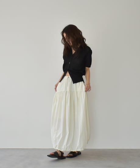 Balloon Silhouette Nylon Skirt bo2000-154