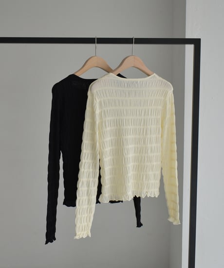 Shirring Knit Cardigan t1911-463