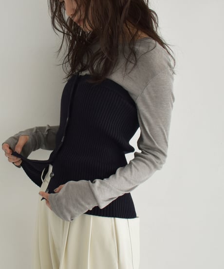 Rib Knit Baretop t1911-375