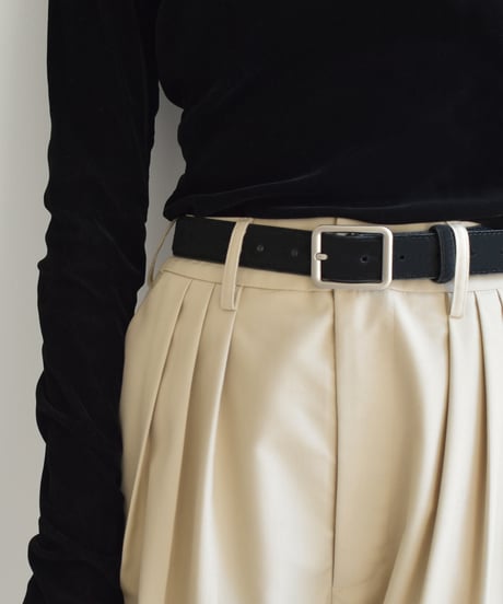 Square Buckle Suede Belt be1913-104