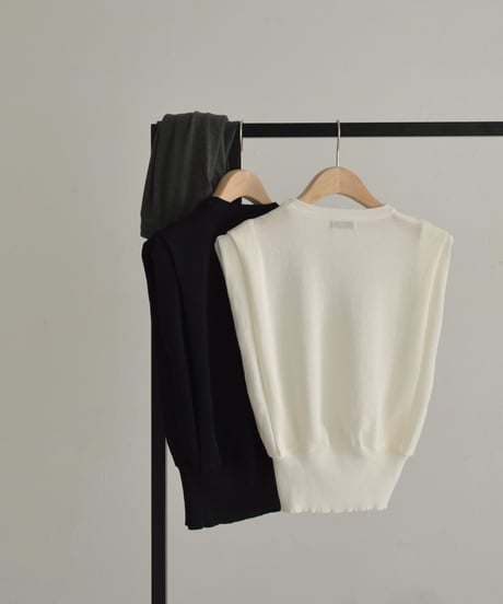 Shoulder Tuck Knit Tops t1911-426