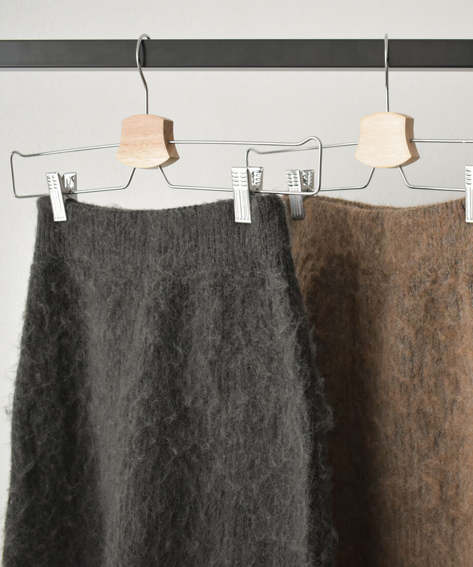 Shaggy Knit Skirt | cizatto