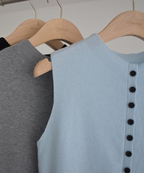 Front Button Knit Vest t1911-530
