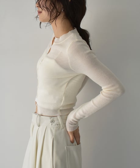 Sheer Rib Knit Cardigan t1911-494
