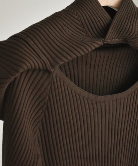 Cape Collar Knit Tops t1911-226