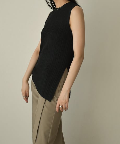 Nosleeve Random Rib Knit t1911-149