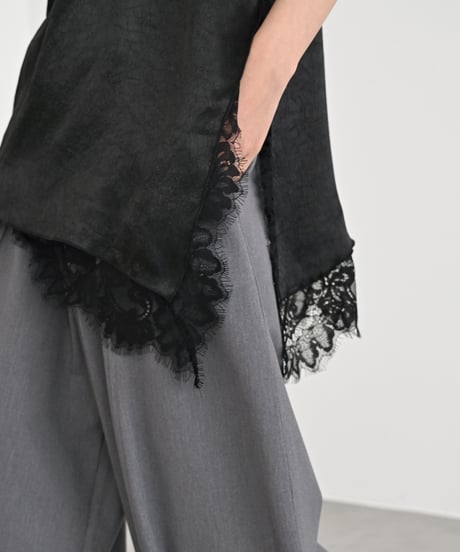 【Pre Order】Ecruのみ 7月下旬入荷分 予約販売  Satin Lace Camisole Tops t1911-506