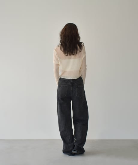 Sheer Rib Knit Cardigan t1911-386