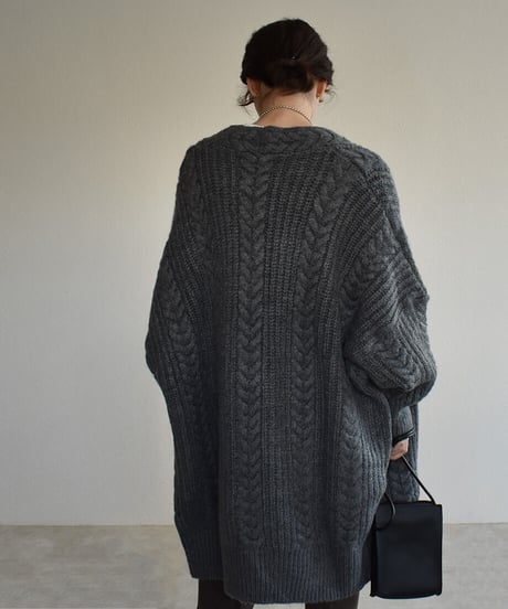 Cable Volume Knit Cardigan t1911-48