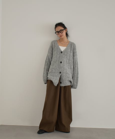 Plaid Pattern Knit Cardigan t1911-477