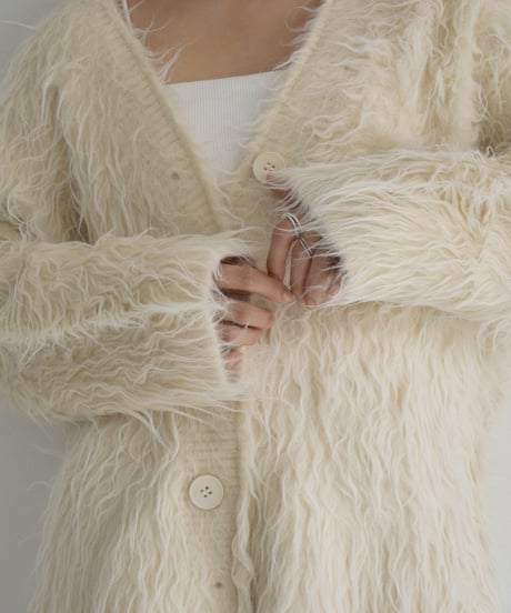 Hairy Shaggy Knit Cardigan t1911-314