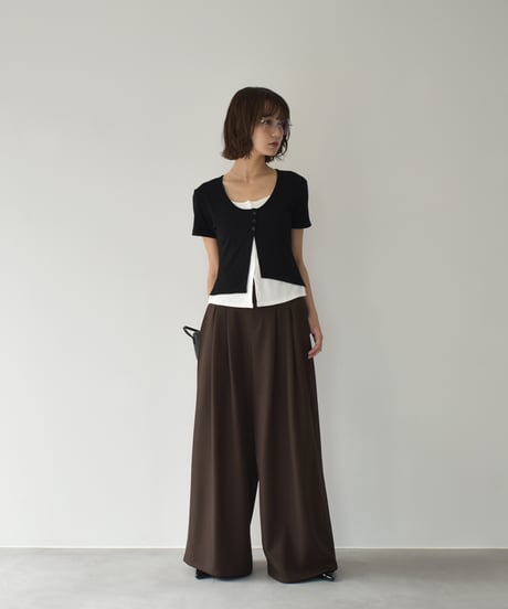 Layered Design Compact Cardigan t1911-427