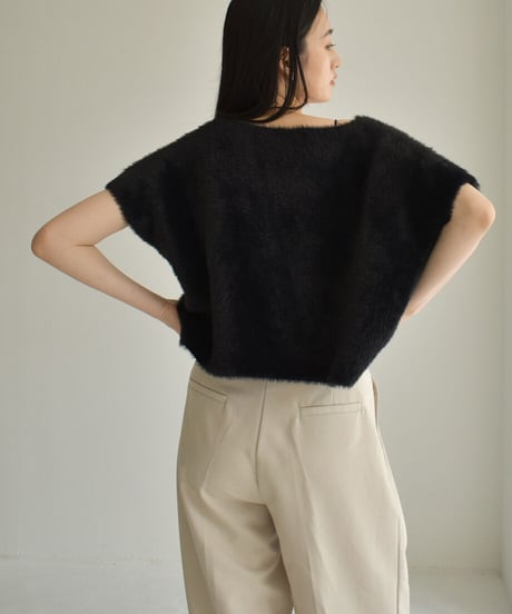 Shaggy Cropped Tops t1911-217